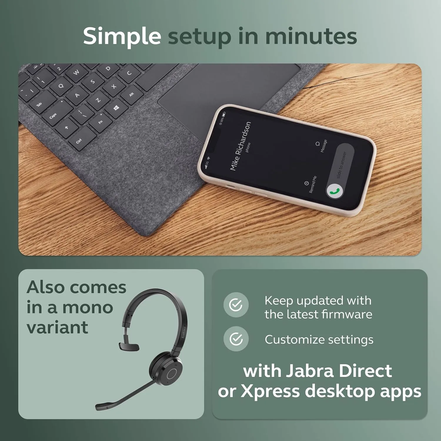 Jabra Evolve 65 TE (Third Edition) Wireless Headset