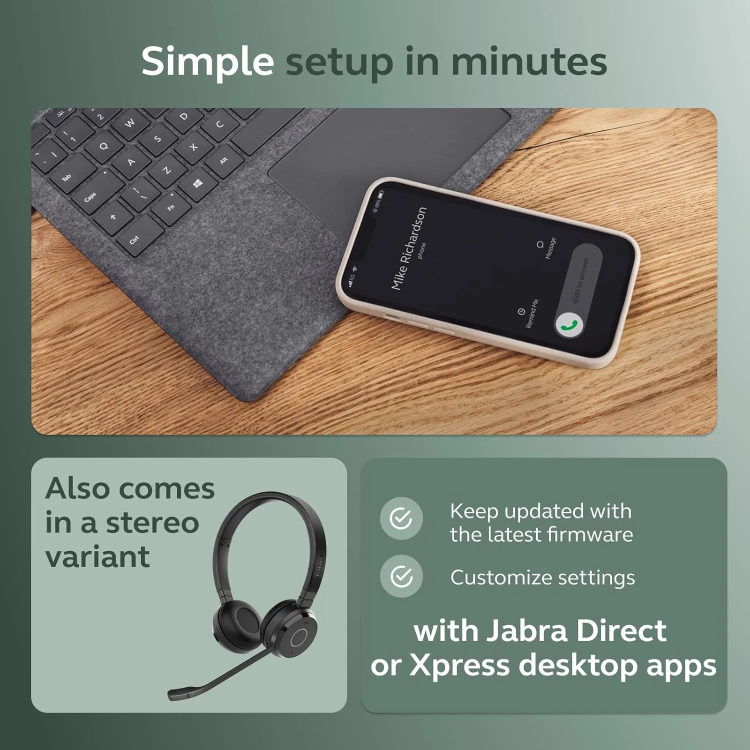 Jabra Evolve 65 TE (Third Edition) Wireless Headset