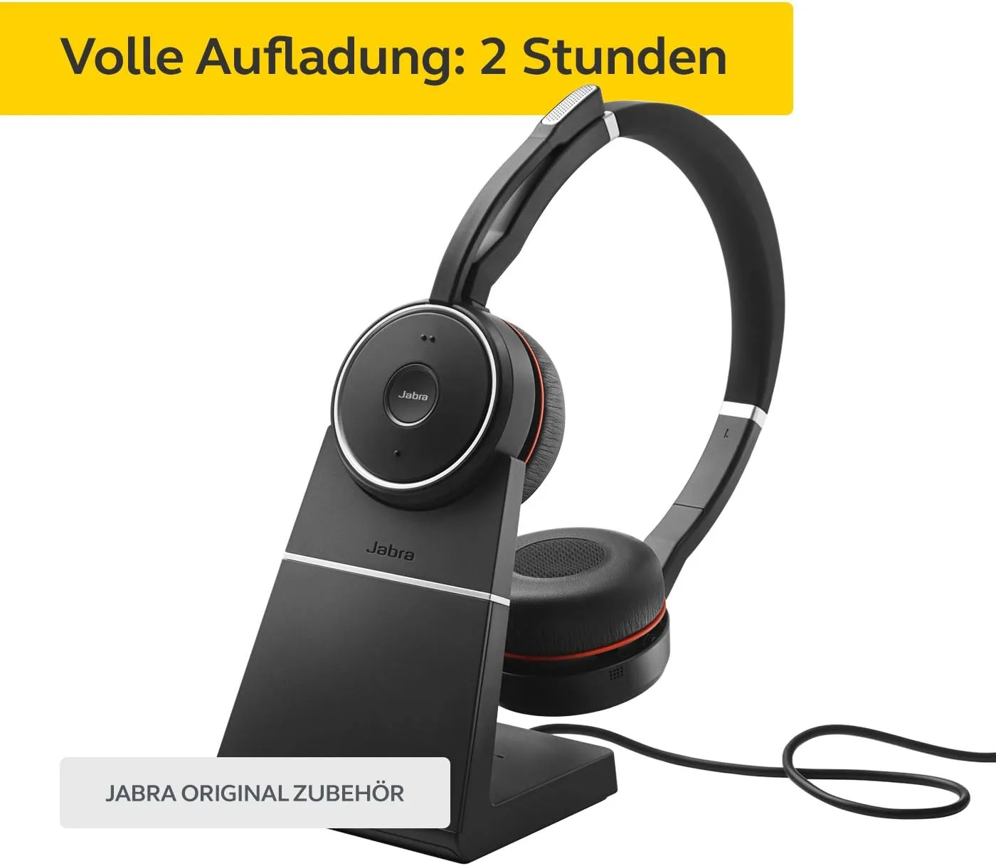 Jabra Evolve 75 Charging Stand Only – Provides Easy and Convenient Charging and Storage, Authentic Office Headset Accessory