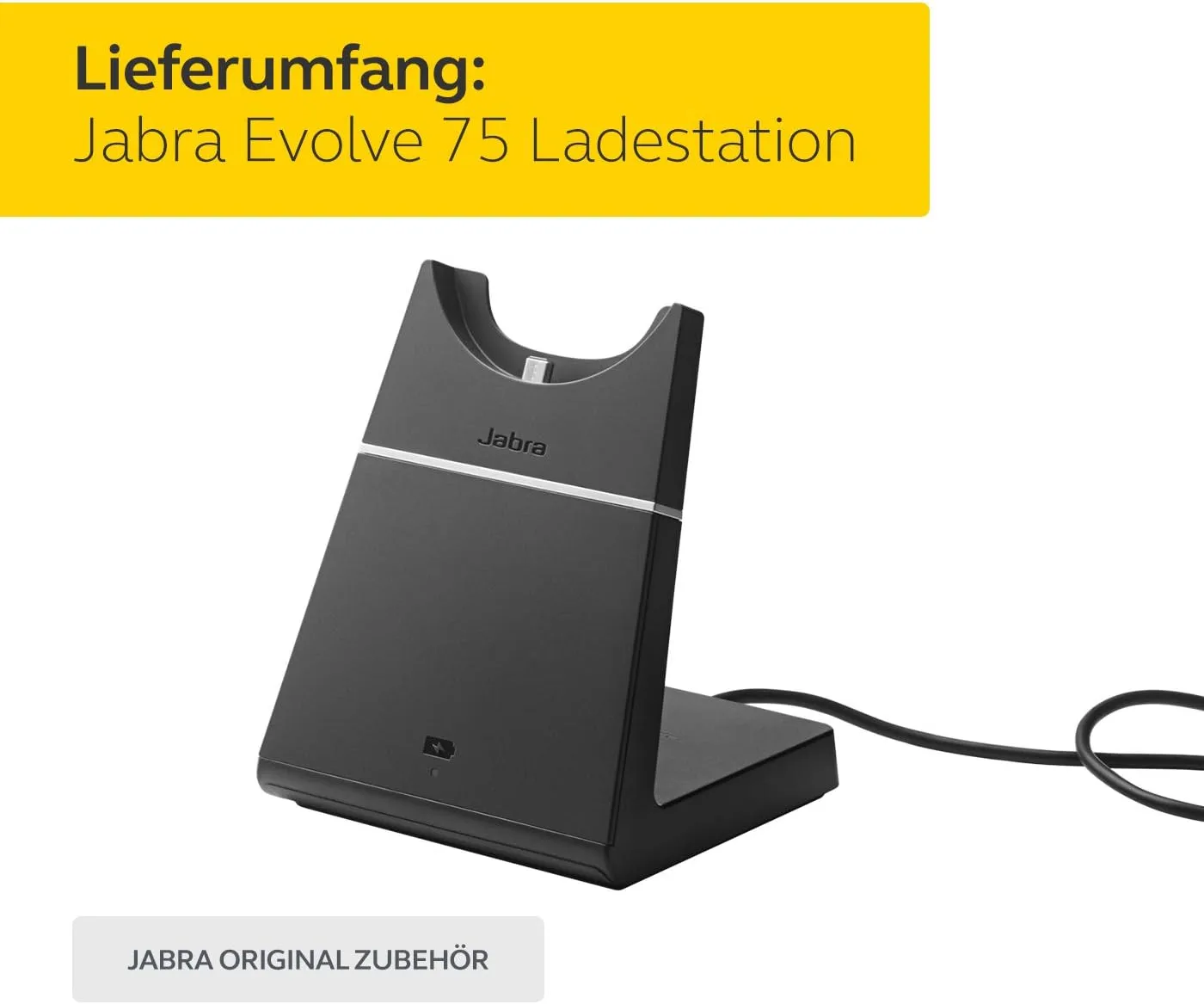 Jabra Evolve 75 Charging Stand Only – Provides Easy and Convenient Charging and Storage, Authentic Office Headset Accessory