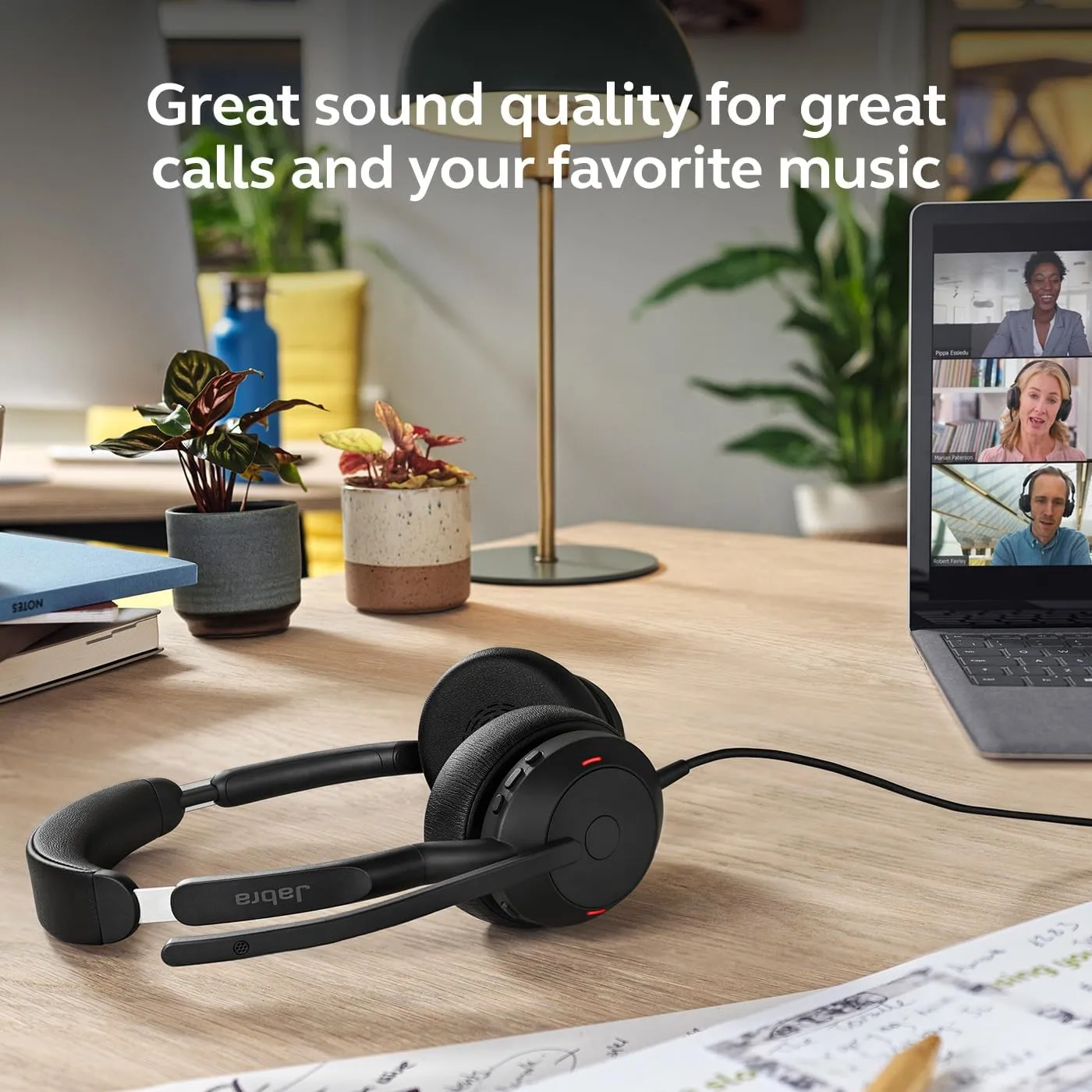 Jabra Evolve2 50 Wired Dual-Ear Headset - Noise Cancelling, USB-C/USB-A, Black