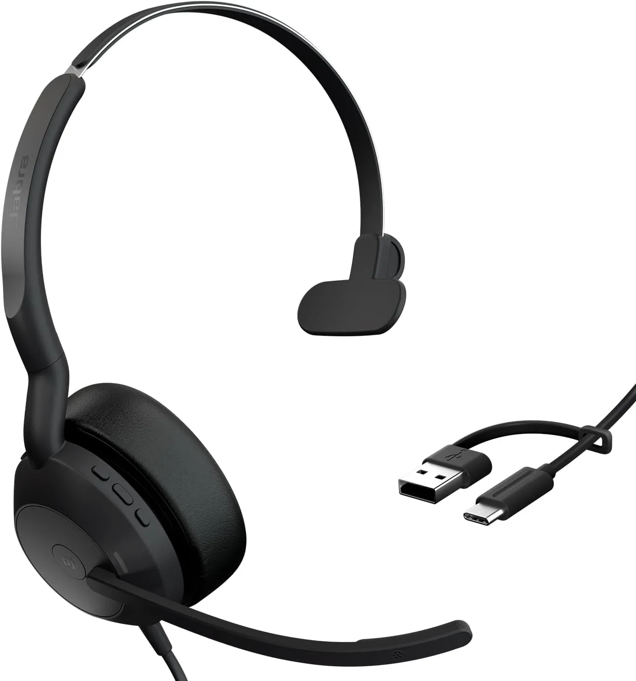Jabra Evolve2 50 Single-Ear Headset, USB-C/A, Noise-Cancelling