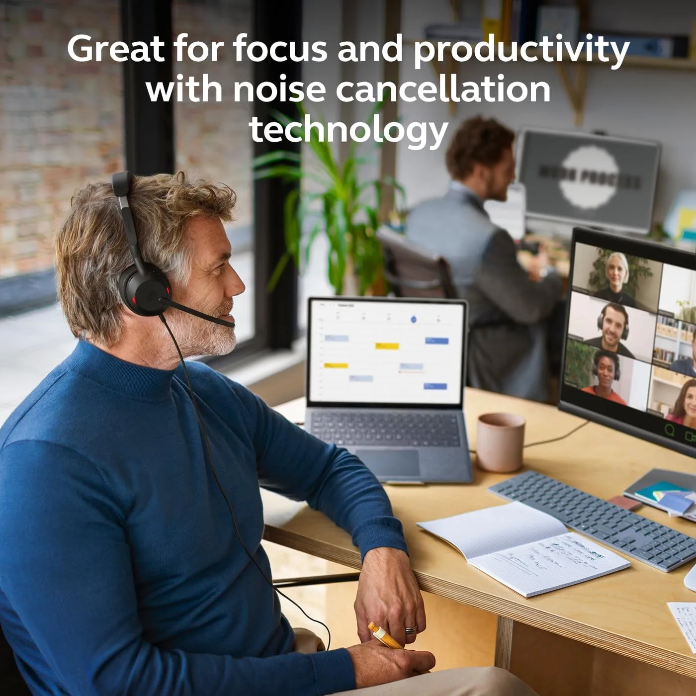 Jabra Evolve2 50 Single-Ear Headset, USB-C/A, Noise-Cancelling