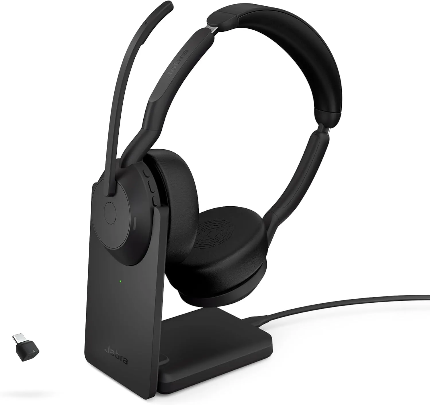 Jabra Evolve2 55 Stereo Wireless Headset with Charging Stand, AirComfort Technology