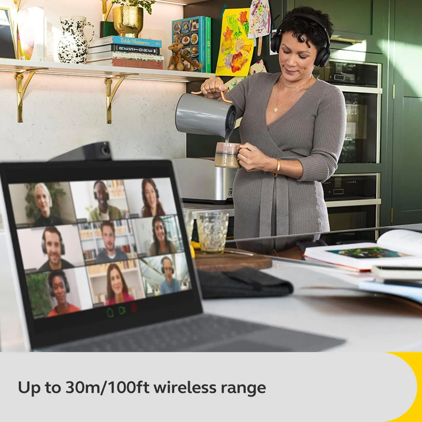 Jabra Evolve2 55 Stereo Wireless Headset - AirComfort, Noise-Cancelling Mics & Active Noise Cancellation