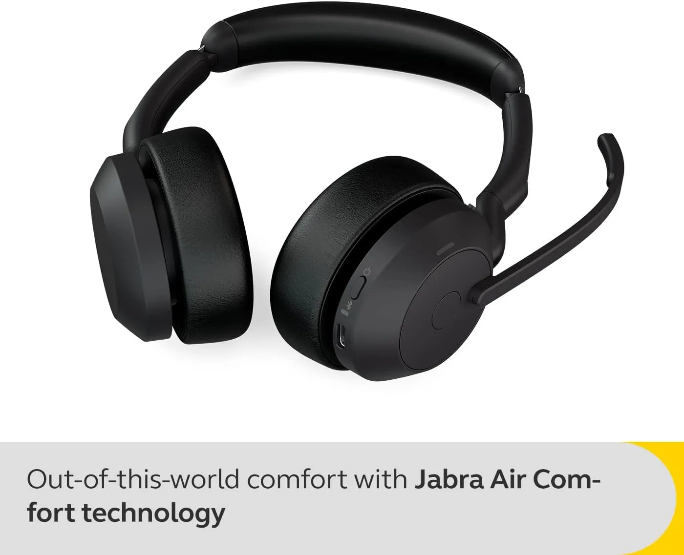 Jabra Evolve2 55 Stereo Wireless Headset - AirComfort, Noise-Cancelling Mics & Active Noise Cancellation
