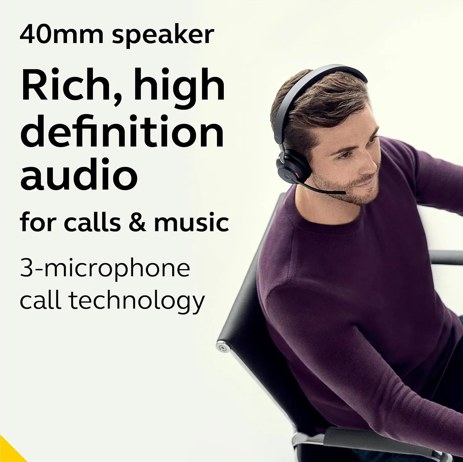 Jabra Evolve2 65 - USB-A MS Teams Mono with Charging Stand - Black Wireless Headset/Music Headphones
