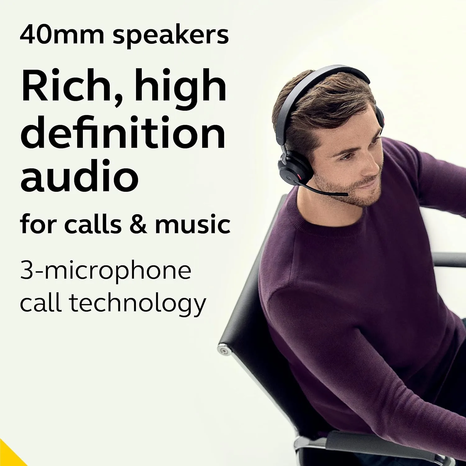 Jabra Evolve2 65 Headset With Charging Stand - Stereo - USB Type A - Wireless - Bluetooth - Over-the-head - Binaural