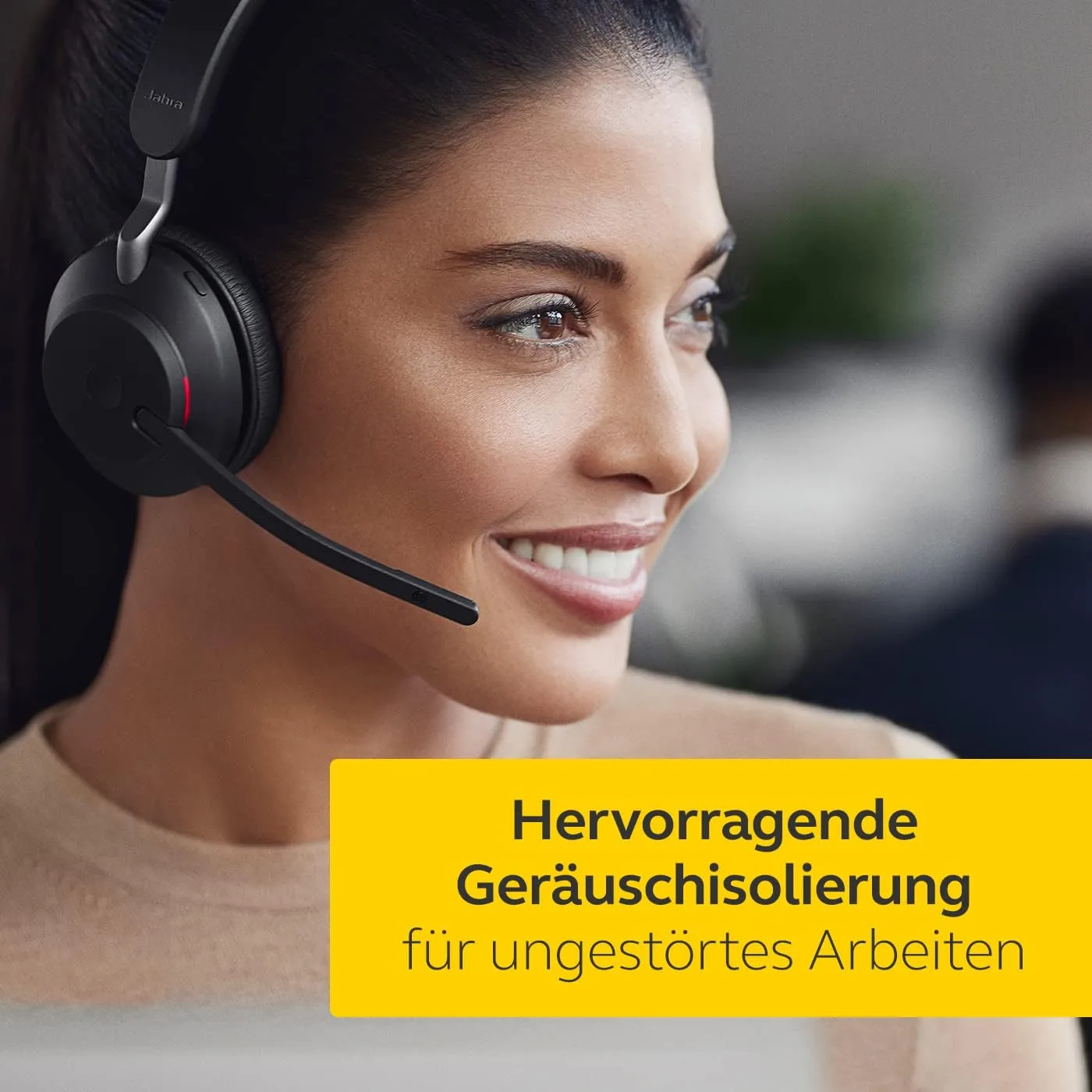 Jabra Evolve2 65 Headset - Microsoft Teams Certification - Stereo - Wireless - Bluetooth - 98.4 ft - Over-the-head