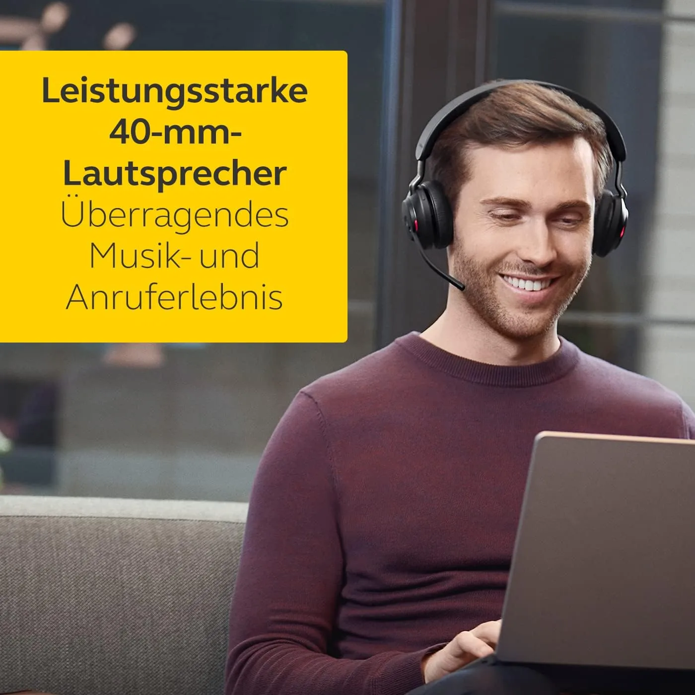 Jabra Evolve2 65 Headset - Microsoft Teams Certification - Stereo - Wireless - Bluetooth - 98.4 ft - Over-the-head