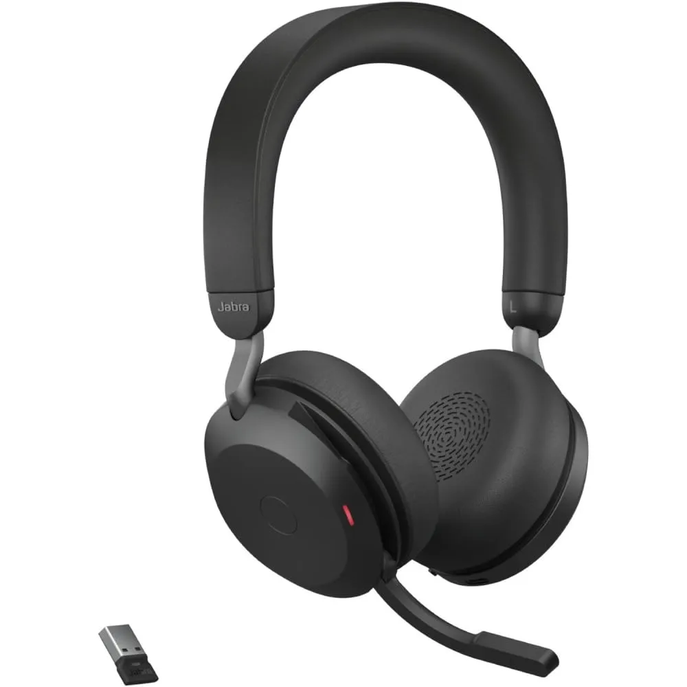 Jabra Evolve2 75 Wireless Headset with Advanced ANC and 8-Mic Technology