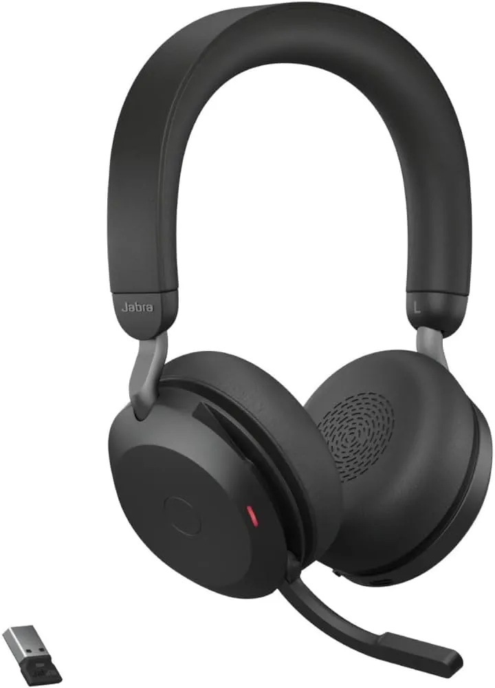 Jabra Evolve2 75 Wireless Headset with Advanced ANC and 8-Mic Technology