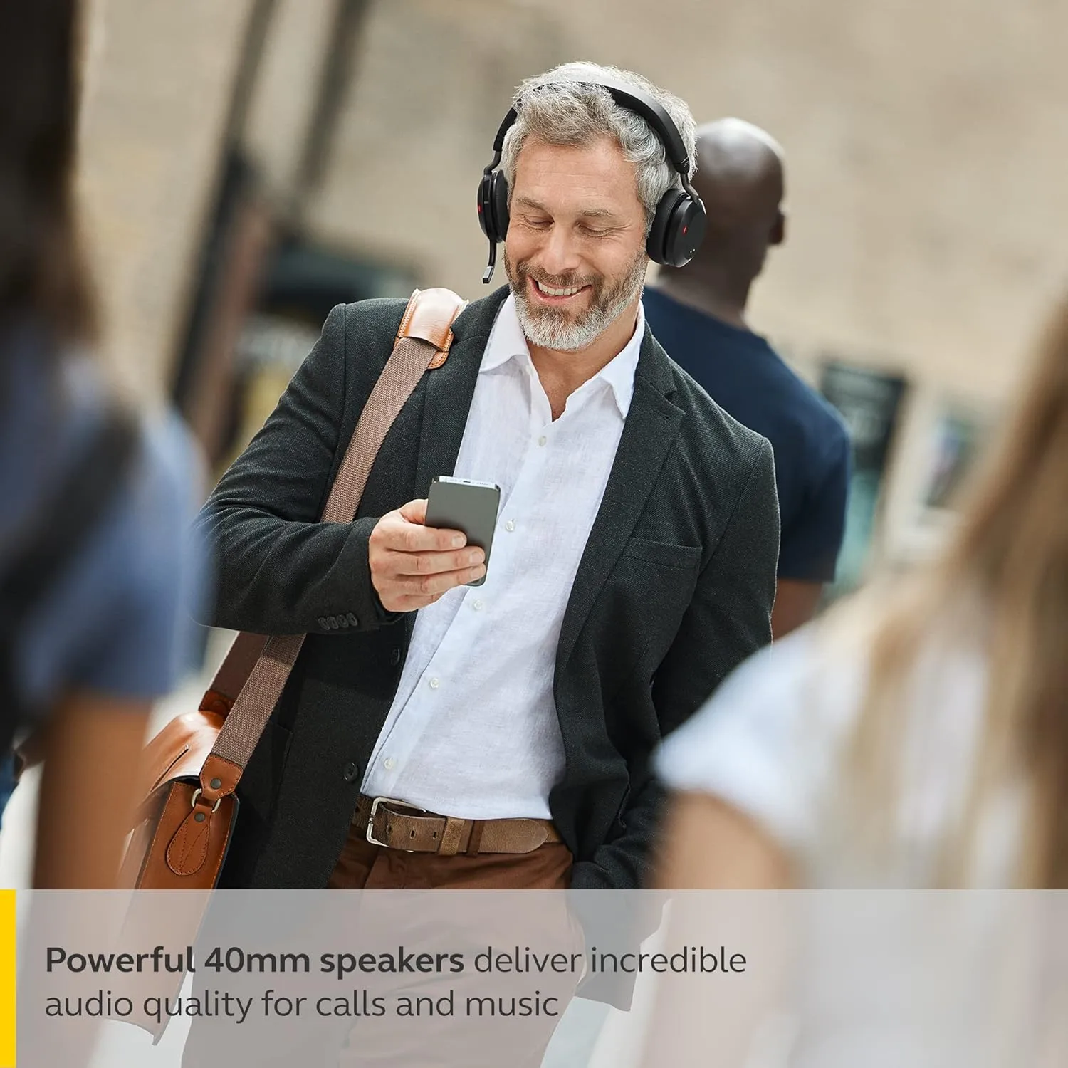 Jabra Evolve2 75 Wireless Headset with Advanced ANC and 8-Mic Technology