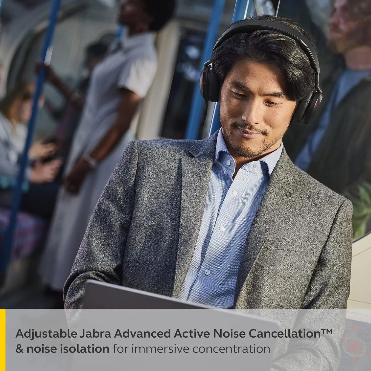 Jabra Evolve2 75 Wireless Headset with Advanced ANC and 8-Mic Technology