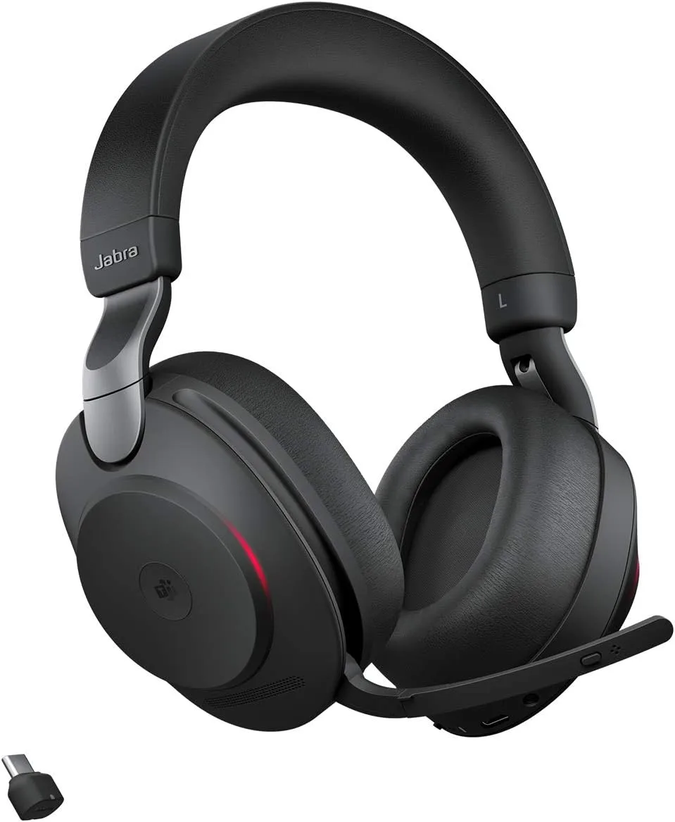 Jabra Evolve2 85 Wireless Over-Ear Headset – ANC, UC/Teams Certified