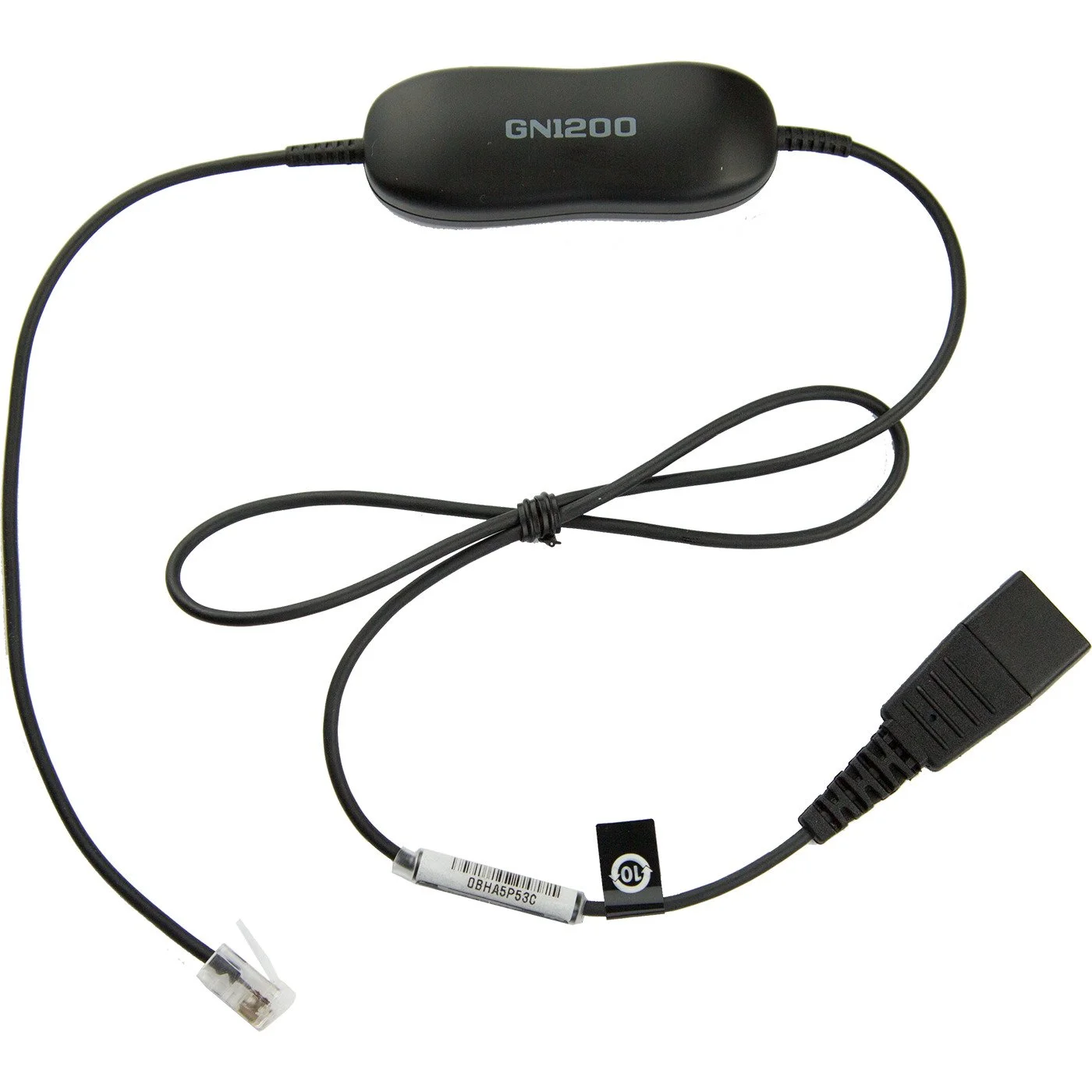 Jabra Straight Phone Cable Adapter - 1.97 ft Phone Cable - First End: 1 x RJ-9 Phone - Male