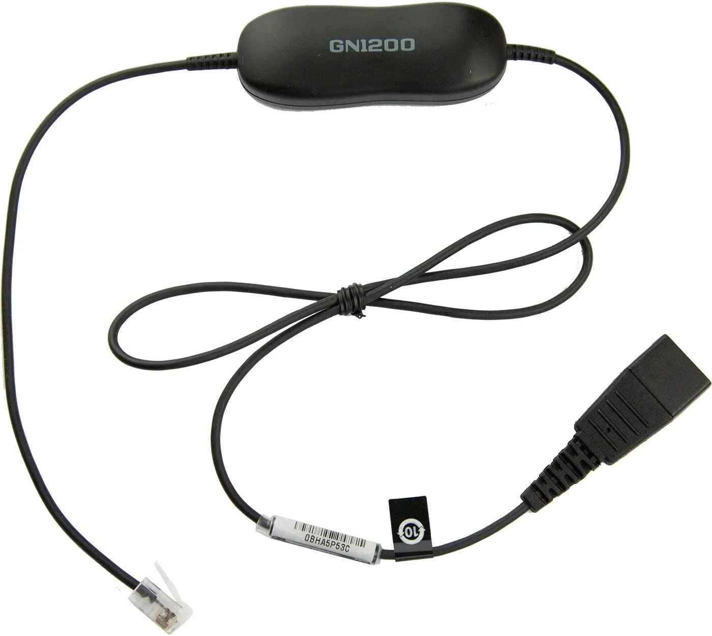 Jabra Straight Phone Cable Adapter - 1.97 ft Phone Cable - First End: 1 x RJ-9 Phone - Male