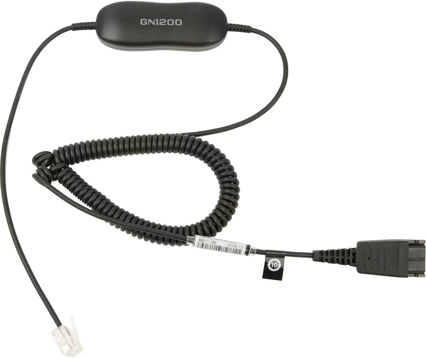 Jabra GN1200 Smart Universal Coiled Cable - 6.60 ft Data Transfer Cable - First End: 1 x Quick Disconnect
