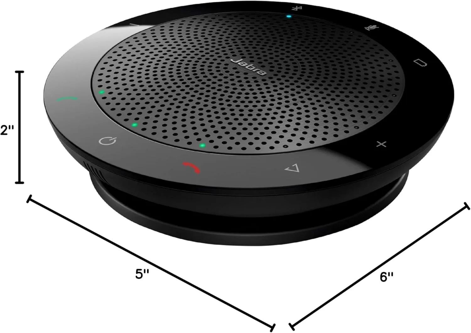 Jabra Speak 510 UC Wireless Bluetooth Speakerphone – Outstanding Sound Quality, Portable Conference Speaker for Holding Meetings Anywhere - Certified for Zoom & Google Meet