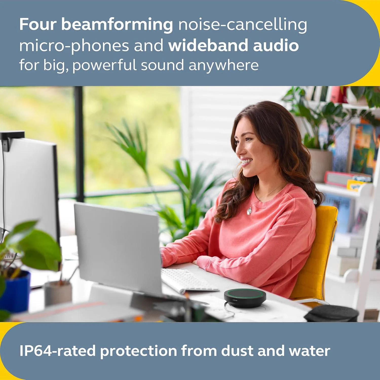 Jabra Speak2 40 Portable Speakerphone - 4 Noise-Cancelling Mics, USB-A/USB-C