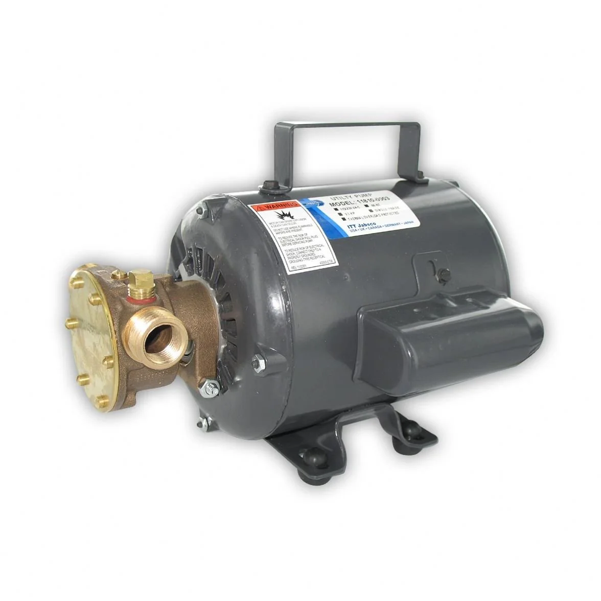Jabsco 11810-0003 Marine Series General Purpose Utility Pump (Nitrile Impeller, Open Drip Proof Motor Non CE, 115-Volt