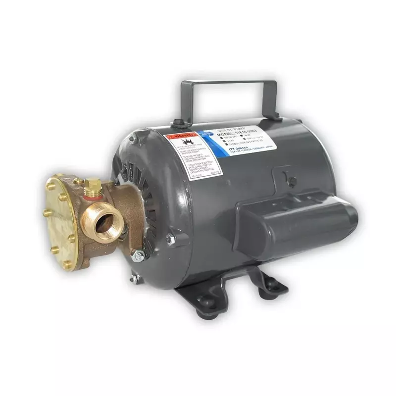 Jabsco 11810-0003 Marine Series General Purpose Utility Pump (Nitrile Impeller, Open Drip Proof Motor Non CE, 115-Volt