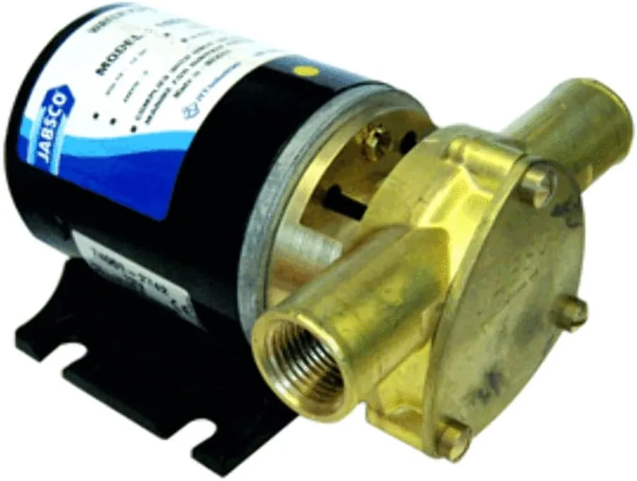 Jabsco 18660 Series Marine Water Puppy Bilge/Sump Flexible Impeller Pump 6.3 GPM, 12-Volt, 15-Amp Non-CE