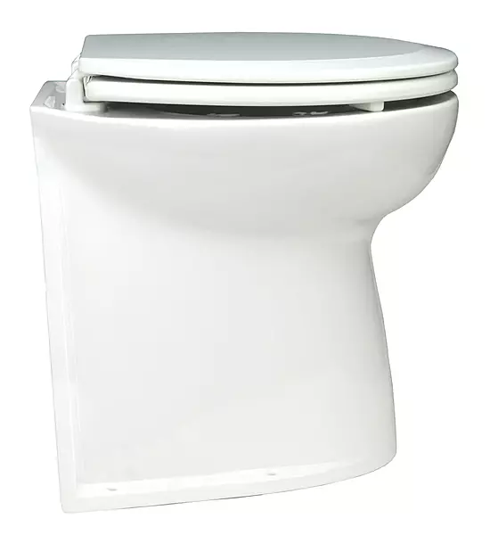 Jabsco Deluxe Flush Electric Toilet, 17", Vertical, Pump, 12V, Soft Close 58240-3012, Deluxe Flush Electric Toilet, 17"