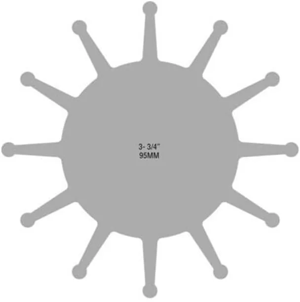 Jabsco 17370-0001-P Neoprene Impeller Kit - 12 Blade - 3-3/4" Diameter - Plastic Insert