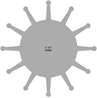 Jabsco 17370-0001-P Neoprene Impeller Kit - 12 Blade - 3-3/4" Diameter - Plastic Insert
