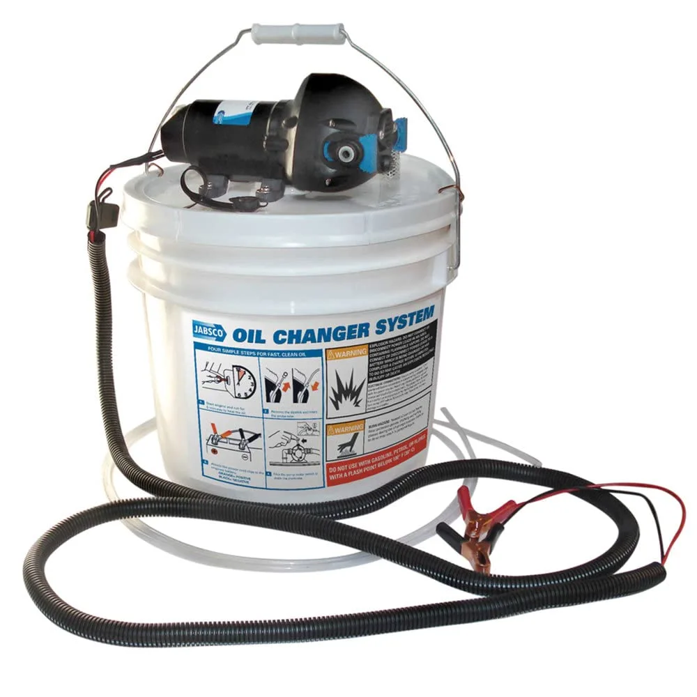 Jabsco 17850-1012 DIY Engine Oil Change System, 3.5 Gallon Capacity, 12 Volt , Black