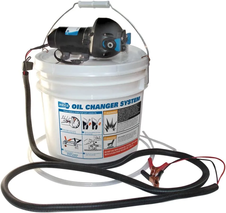 Jabsco 17850-1012 DIY Engine Oil Change System, 3.5 Gallon Capacity, 12 Volt , Black