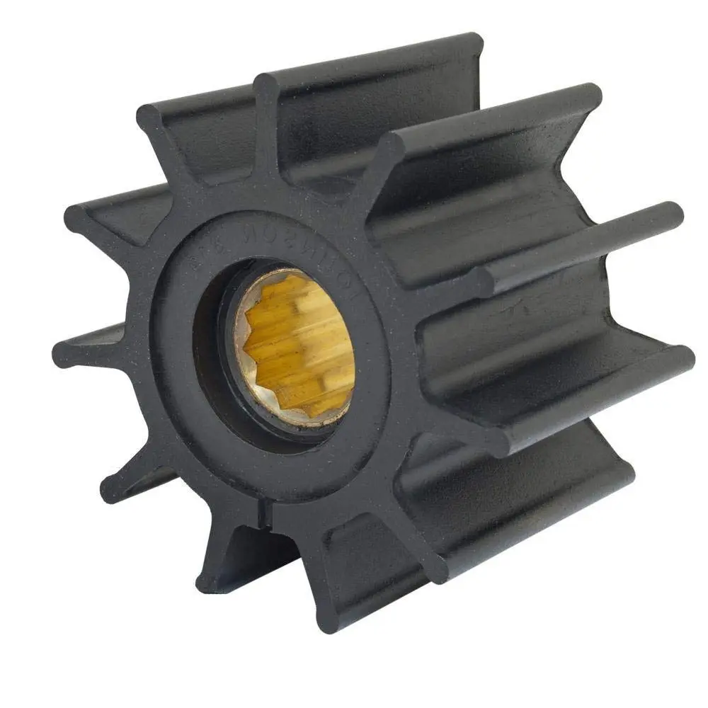 Jabsco 17935-0001-P, Neoprene, Drive Type 7, 12 Blade, 3-3/4 Diameter, 2-1/2 Width, 1 Shaft, Brass Insert