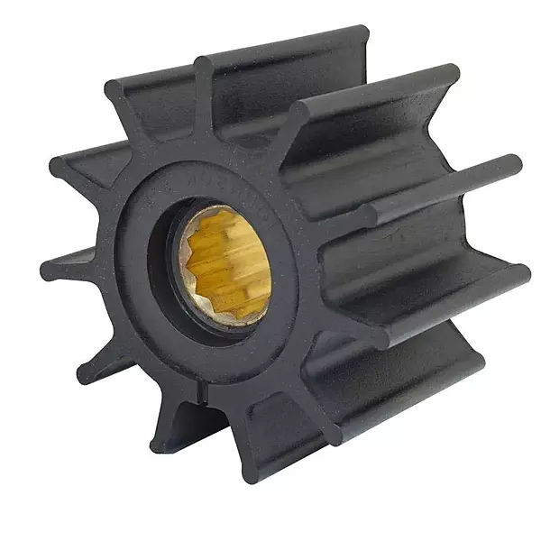 Jabsco 17935-0001-P, Neoprene, Drive Type 7, 12 Blade, 3-3/4 Diameter, 2-1/2 Width, 1 Shaft, Brass Insert