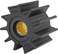 Jabsco 17935-0001-P, Neoprene, Drive Type 7, 12 Blade, 3-3/4 Diameter, 2-1/2 Width, 1 Shaft, Brass Insert