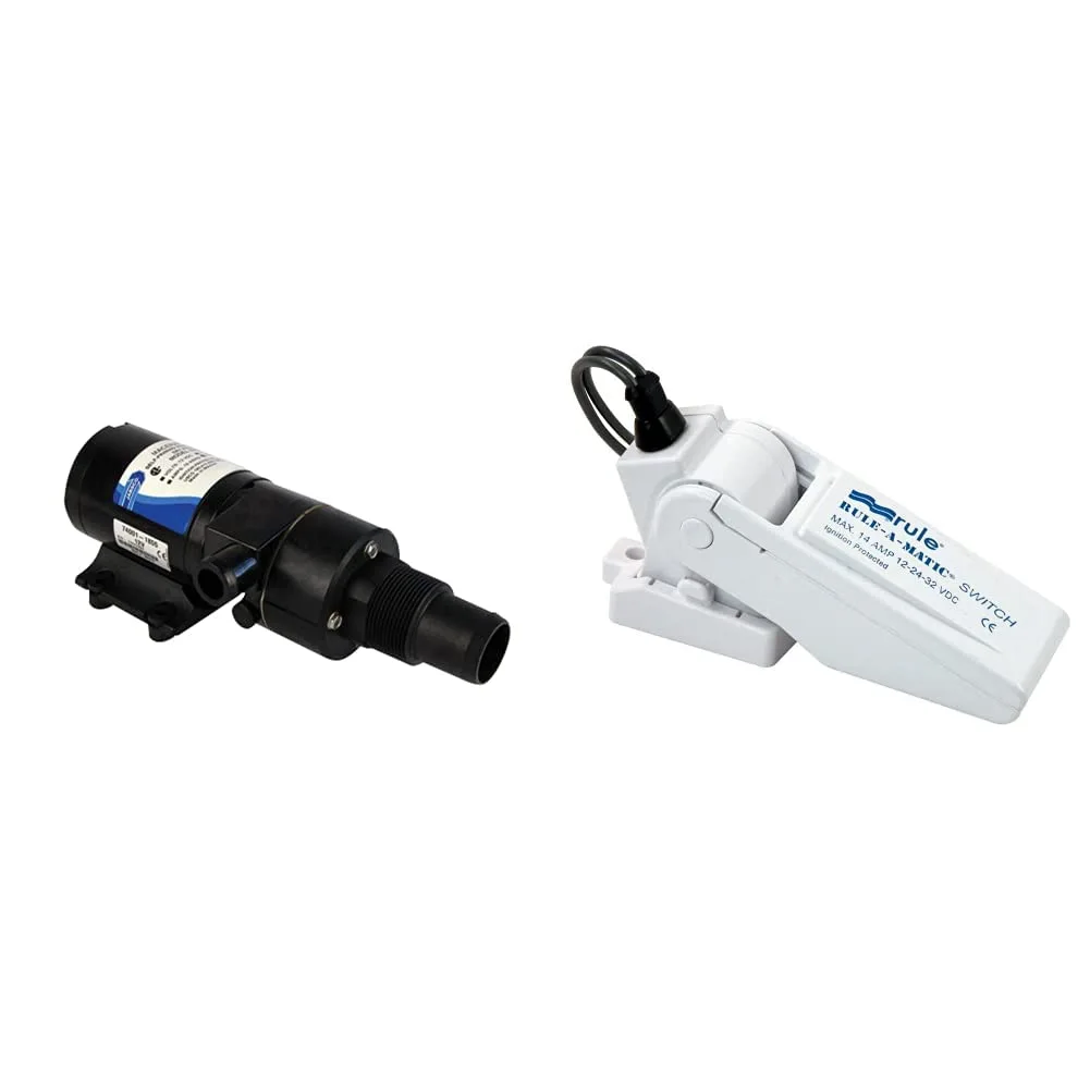 Jabsco 18590-2092 Macerator Pump, Self Priming, Run Dry Protection, Waste Evacuation, 12 Volts DC