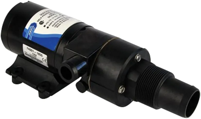Jabsco 18590-2092 Macerator Pump, Self Priming, Run Dry Protection, Waste Evacuation, 12 Volts DC