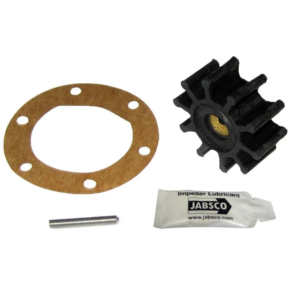 Jabsco 18673-0001-P, Neoprene, Drive Type 1 or 2, 10 Blade, 2 Daimeter, 7/8 Width, 1/2 Shaft, Brass Insert