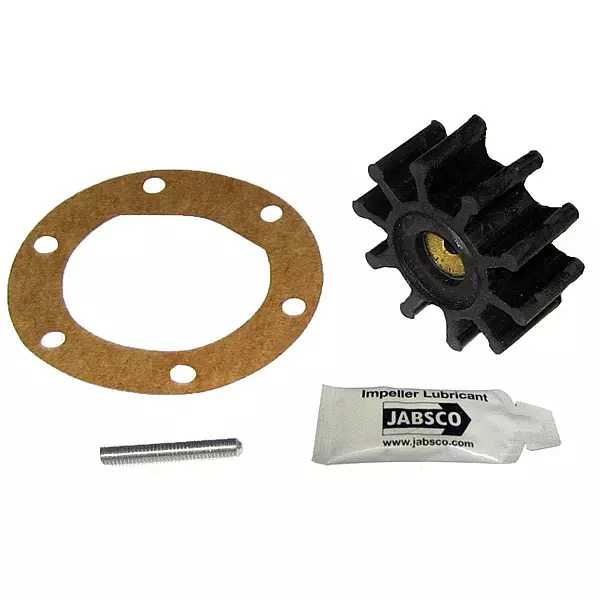 Jabsco 18673-0001-P, Neoprene, Drive Type 1 or 2, 10 Blade, 2 Daimeter, 7/8 Width, 1/2 Shaft, Brass Insert