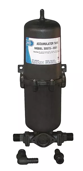 Jabsco 30573-0000 Marine Pressurized Water Accumulator Tank with Bladder (1-Liter) , Black