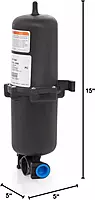 Jabsco 30573-0000 Marine Pressurized Water Accumulator Tank with Bladder (1-Liter) , Black