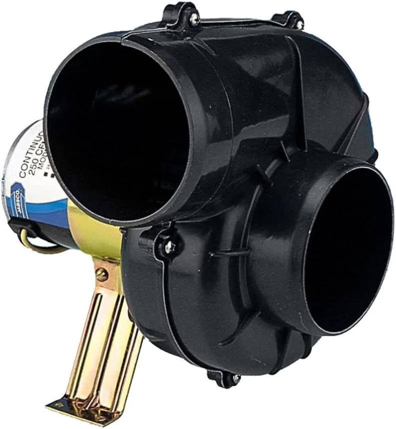 Jabsco 35770 Series Flexmount Blower, Continuous Duty, 4 inch, DC 250 CFM 24 Volts Dc