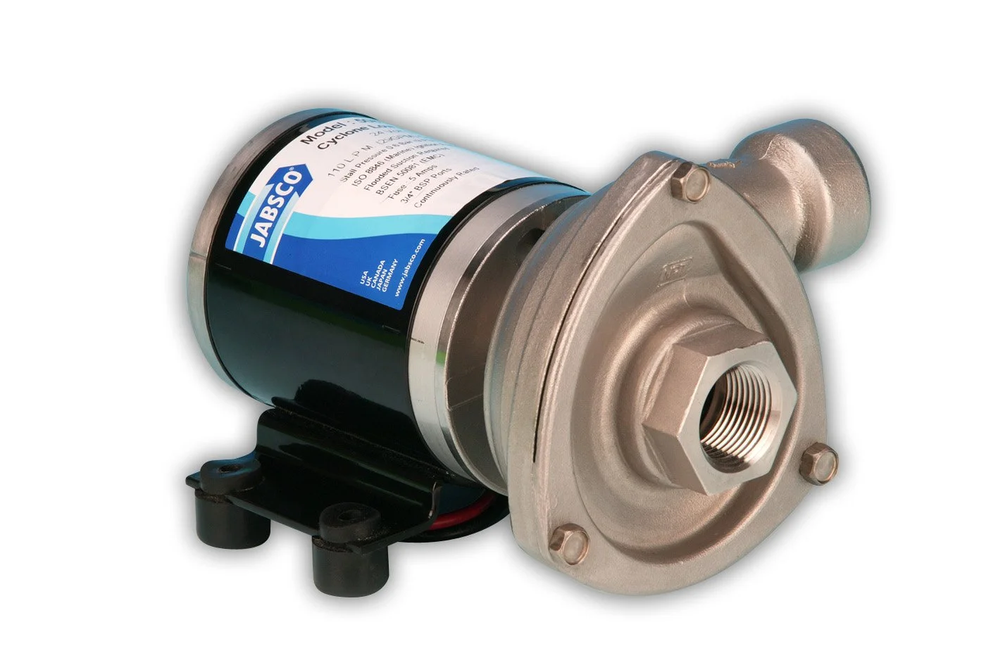 Jabsco 50840 Series Marine High Flow Low Pressure Cyclone Centrifugal Pump 29.7 GPM