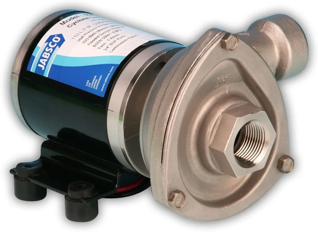 Jabsco 50840 Series Marine High Flow Low Pressure Cyclone Centrifugal Pump 29.7 GPM