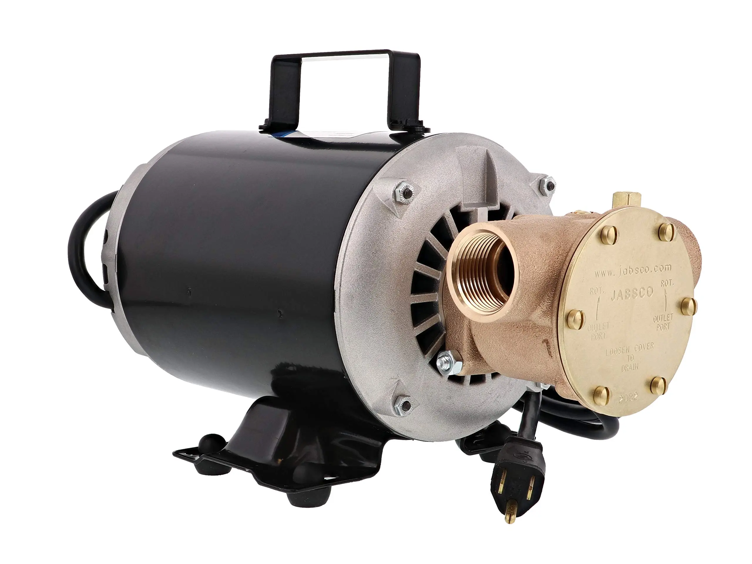 Jabsco 6050-0003 Marine Series Utility General Purpose Pump, 110-Volt, Nitrile Impeller, Open Drip Proof Moto Non-CE