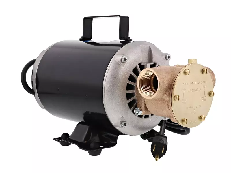 Jabsco 6050-0003 Marine Series Utility General Purpose Pump, 110-Volt, Nitrile Impeller, Open Drip Proof Moto Non-CE
