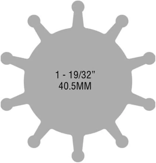 Jabsco 9200-0023-P, Nitrile, Drive Type 4, 10 Blade, 1-19/32 Diameter, 3/4 Width, 5/16 Shaft, Brass Insert