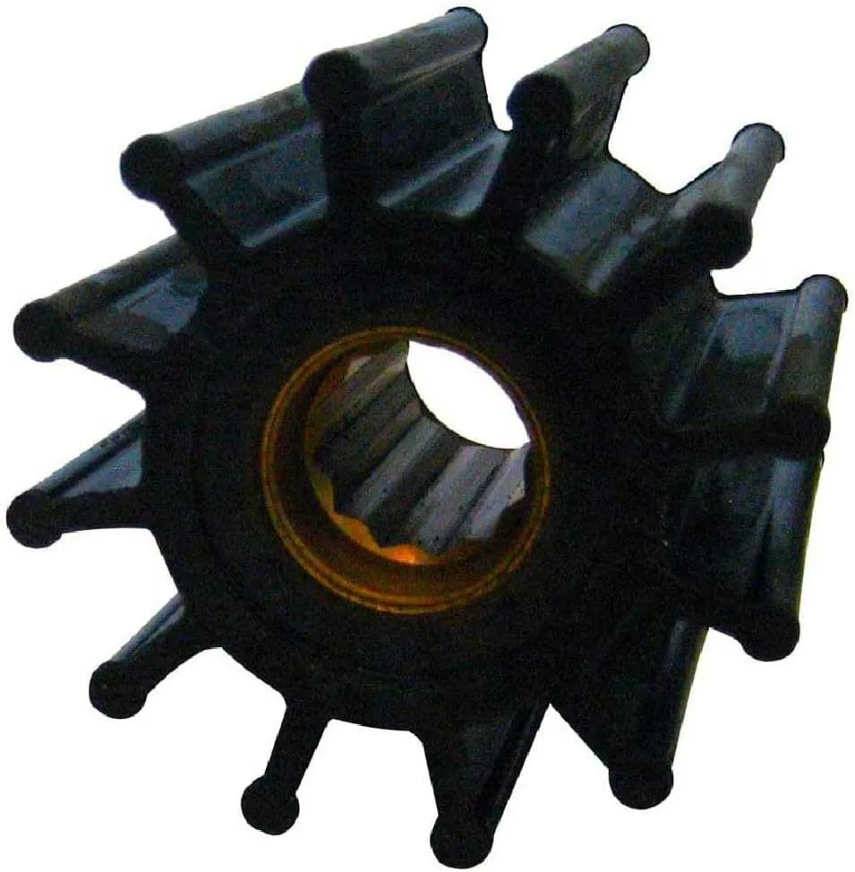 Jabsco 13554-0001-P, Neoprene, Drive Type 7, 12 Blade, 2-1/4 Diameter, 1-29/32 Width, 5/8 Shaft, Brass Insert