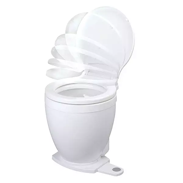 Jabsco Lite Flush Compact Marine Electric Toilet with Foot Control 12 Volts