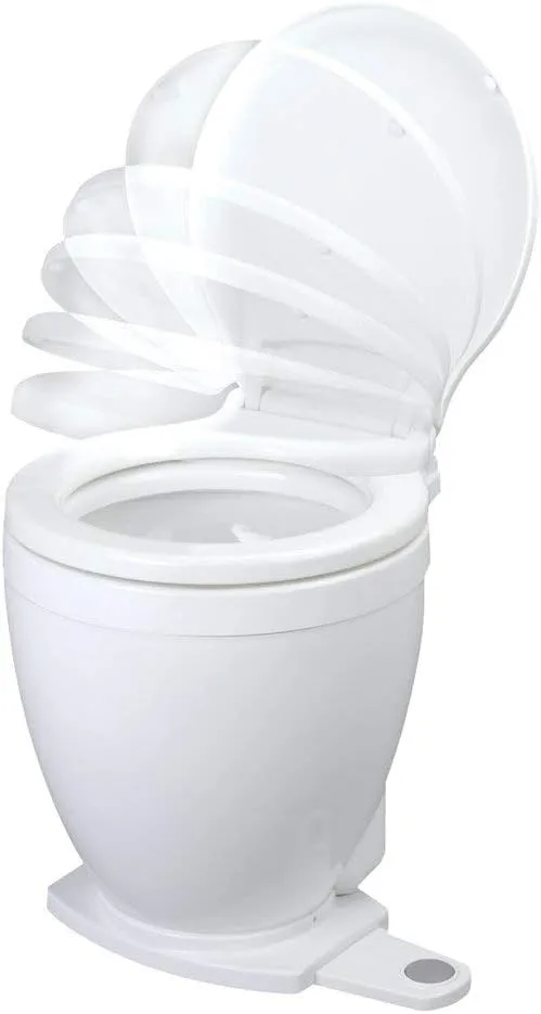 Jabsco Lite Flush Compact Marine Electric Toilet with Foot Control 12 Volts